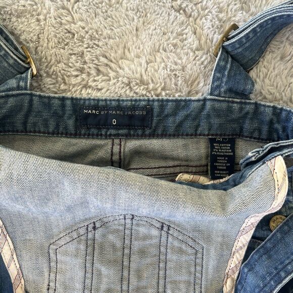 Marc By Marc Jacobs Women Blue Denim Overalls Jeans Jumpsuit Size 0 Y2K Vintage - Picture 7 of 11